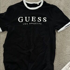 GUESS Black Tee with White Accents